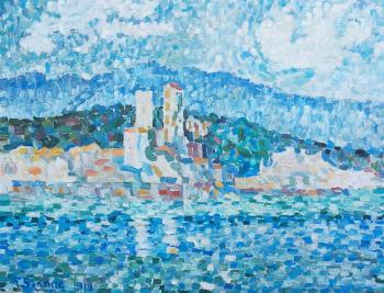 Antibes thunderstorms (P.Signac copy) (Landscape Of Thunderstorms). Zhukov Alexey