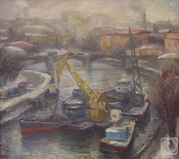 Kalmykova Yulia. Ships on the Moskva River