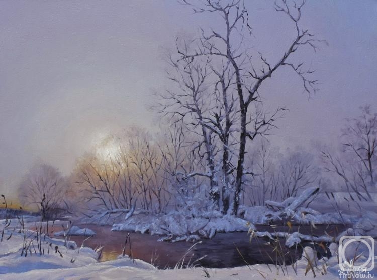 Volya Alexander. Frosty morning. Winter river