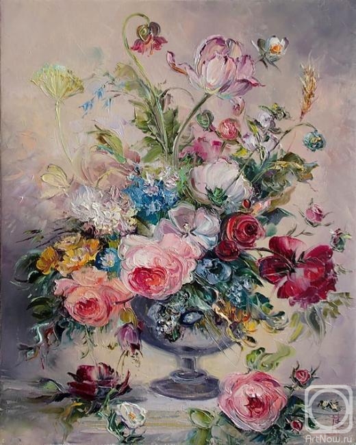 Ostraya Elena. Bouquet in pink tones. Hildegard Schwammberger (free copy)