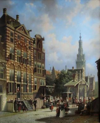 Amsterdam. From a painting of the 19th century. Akulov Oleg