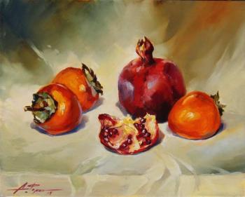 Pomegranate and persimmon. Fomin Andrey