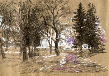 Winter Sketch. Korhov Yuriy