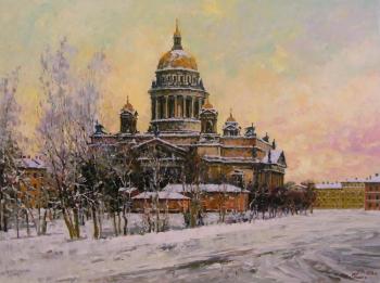 St.Isaak Cathedral in winter. Malykh Evgeny