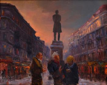 Solovev Alexey Sergeevich. St. Petersburg, Pushkin Square. At the monument to Pushkin