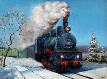 Steam locomotive of the EU series. Titov Sergey
