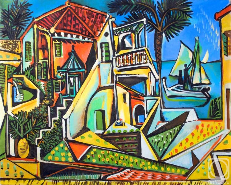 Mescheriakov Pavel. Mediterranean landscape (P. Picasso)