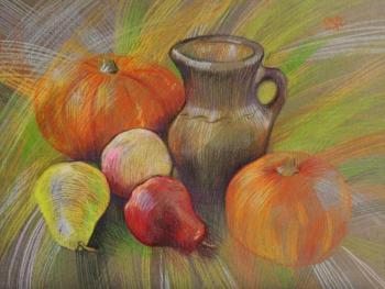 Sunny pumpkins. Zhukovskaya Yuliya