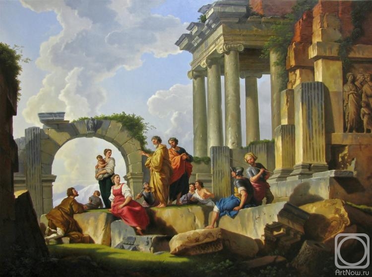 Grigoriev Ruslan. Apostle Paul preaches on the ruins