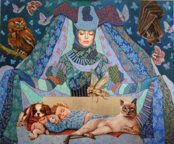 Bedtime Story (blue, series of works "Colors of the Rainbow"). Mishchenko-Sapsay Svetlana