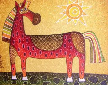 Red horse. Davydov Oleg