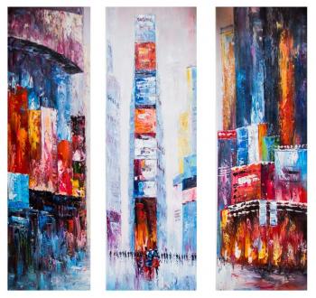 City. Shades Of Purple (triptych)