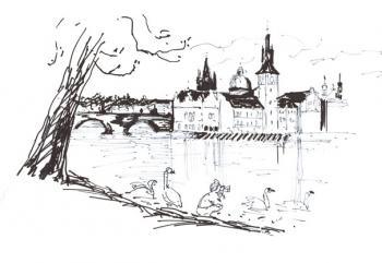 Praga, sketch. Malyusova Tatiana