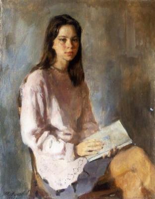 the girl with the book. Ivanov Yuri