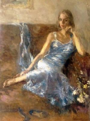 girl in silver gress. Ivanov Valery