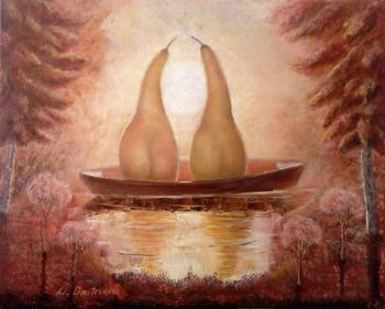 Romantic pears at dawn. Dmitrienko Liudmila