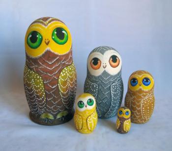 Curious owls. Kondyurina Natalia