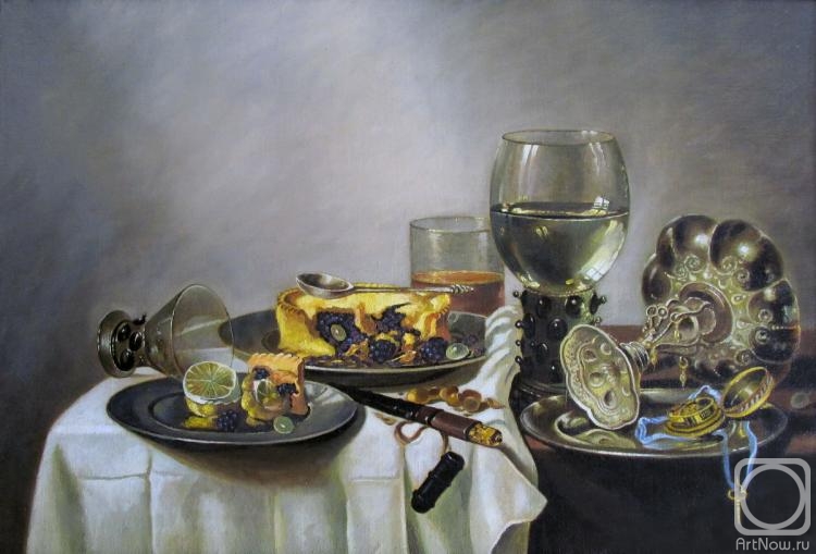Khabarov Valeriy. Author's copy. Willem Claesz Heda (Breakfast with blackberry pie)