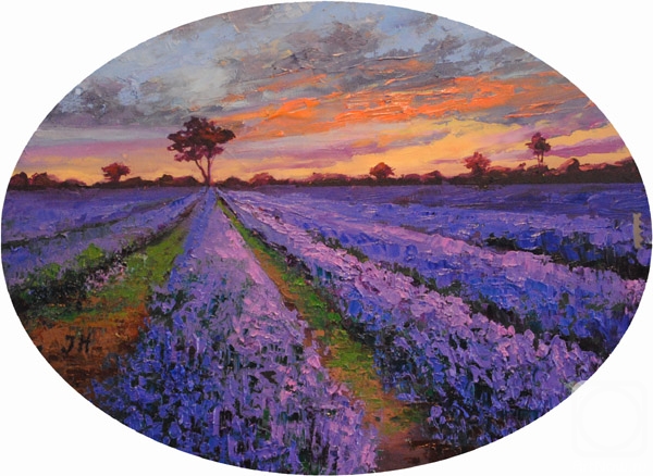 Herrero-Utiasheva Julia. Evening on lavender field