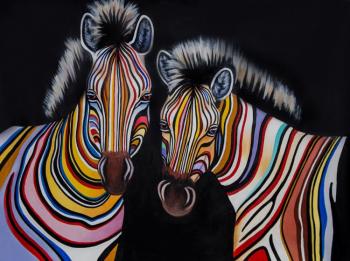 Multi-colored zebras N1