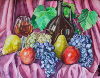 Still life with grapes and pears. Dyachenko Alyena