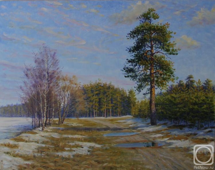 Gladyshev Aleksandr. April. By White Lake