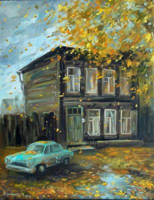 Autumn in the old yard (from the series "Old Omsk") (Omsk Old Town). Gerasimova Natalia