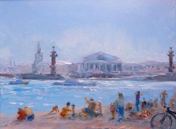 Solovev Alexey Sergeevich. May 3 on the beach near the Peter and Paul Fortress