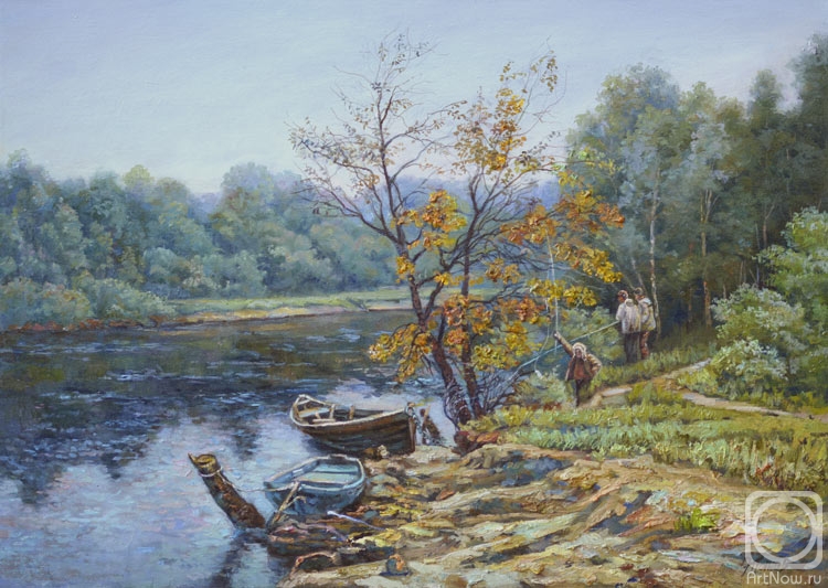 Panov Eduard. Fishermen near the shore