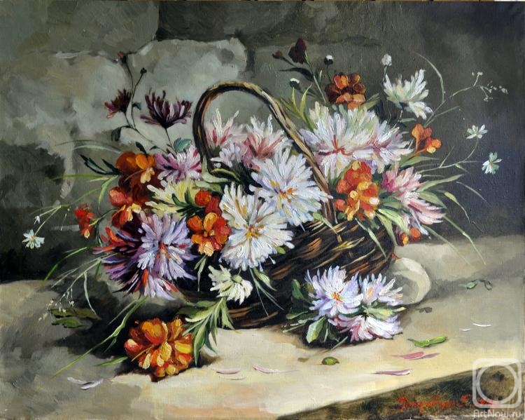 Komarovskaya Yelena. Bouquet in a basket