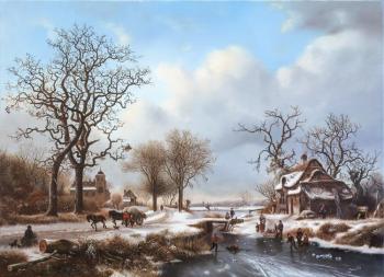 Dutch winter landscape. Elokhin Pavel