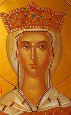 Holy Martyr Princess Ludmila of Bohemia. Face. Kutkovoy Victor