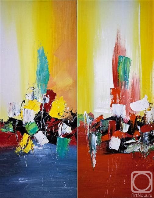 Vevers Christina. Abstraction. Perception of refraction. Diptych