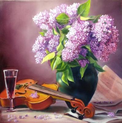 Lilac and Violin. Kogay Zhanna