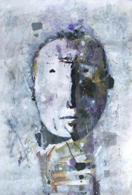 Male portrait on white. Karnachev Vladimir