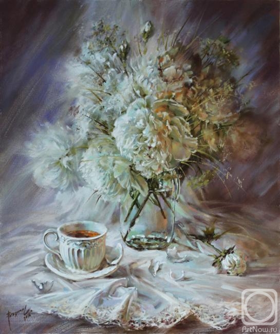 Rogozina Svetlana. white peonies