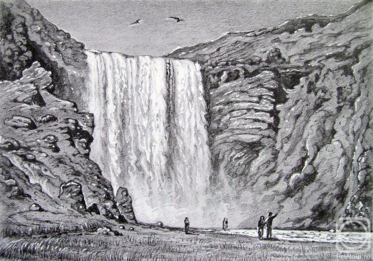 Kulagin Oleg. Waterfall Skogafoss. Iceland