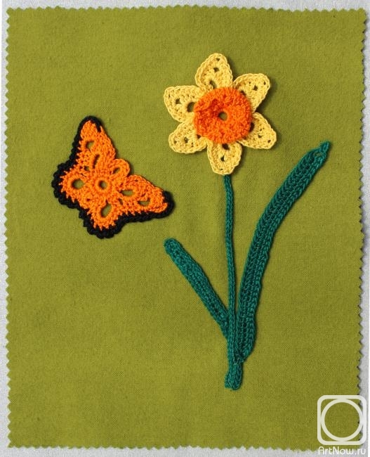 Deynega Tatyana. Narcissus and butterfly