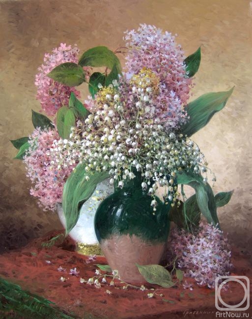 Gribennikov Vasily. Lilac and lilies of the valley