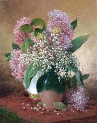 Lilac and lilies of the valley. Gribennikov Vasily