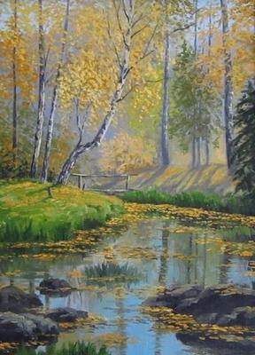 Forest Creek in Autumn. Vorobyev Igor