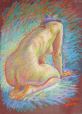 Painting Nude from the back. Dobrovolskaya Gayane