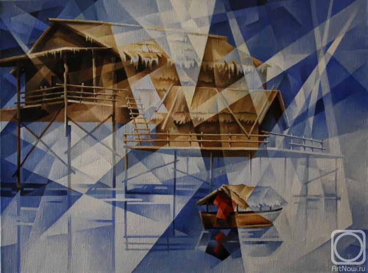 Krotkov Vassily. Life on the Water. Cubo-futurism