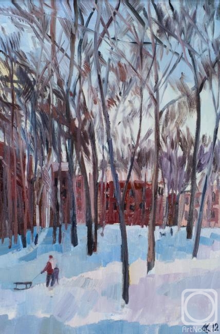 Kryukova Anna. Winter courtyard. Winter Joys 2