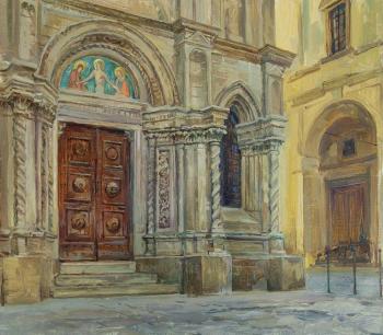 On the Piazza Grande. Arezzo. Toscana (Midle Ages). Kostylev Dmitry