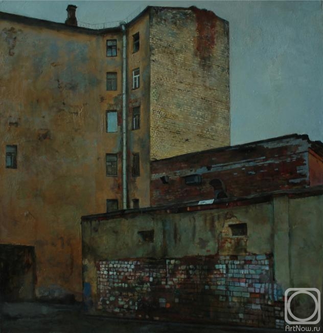 Egorov Viktor. Dark day. Courtyard behind the Obvodniy channel
