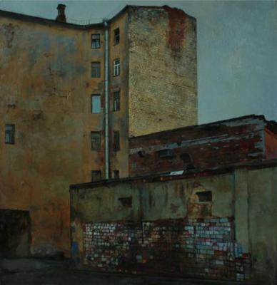 Dark day. Courtyard behind the Obvodniy channel. Egorov Viktor