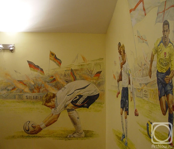 Kostylev Dmitry. Football. Mural (fragment 3)
