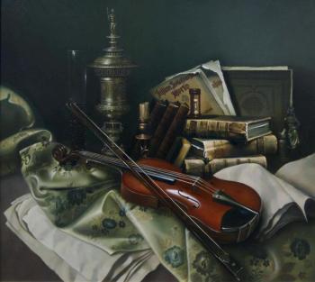 Still life with violin. Glazkov Vitaliy