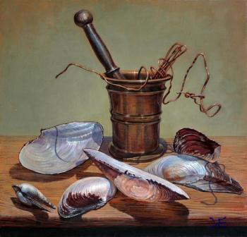 Mussels edentates (Acrylic Paint). Kosareva Elena